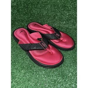 Nike Comfort Footbed Pink Black Sandals Flip Flop Thong Womens Size 7 354925-012